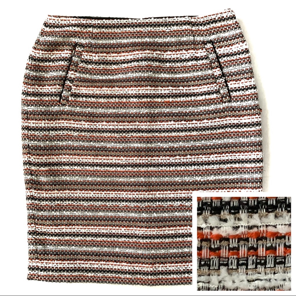 HALOGEN Tweed Lined Woven Pencil Skirt Size 4
